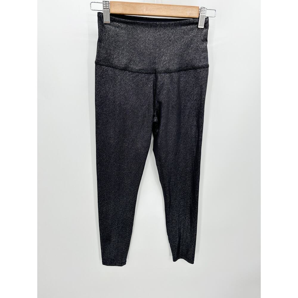Beyond Yoga Black Shimmer Pull On‎ Activewear Leggings Women's Size Small S